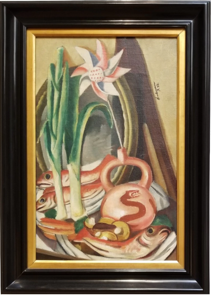 Natura morta con pesci e fiore di carta [cornice], 1923 - Weisman Art Museum at the University of Minnesota